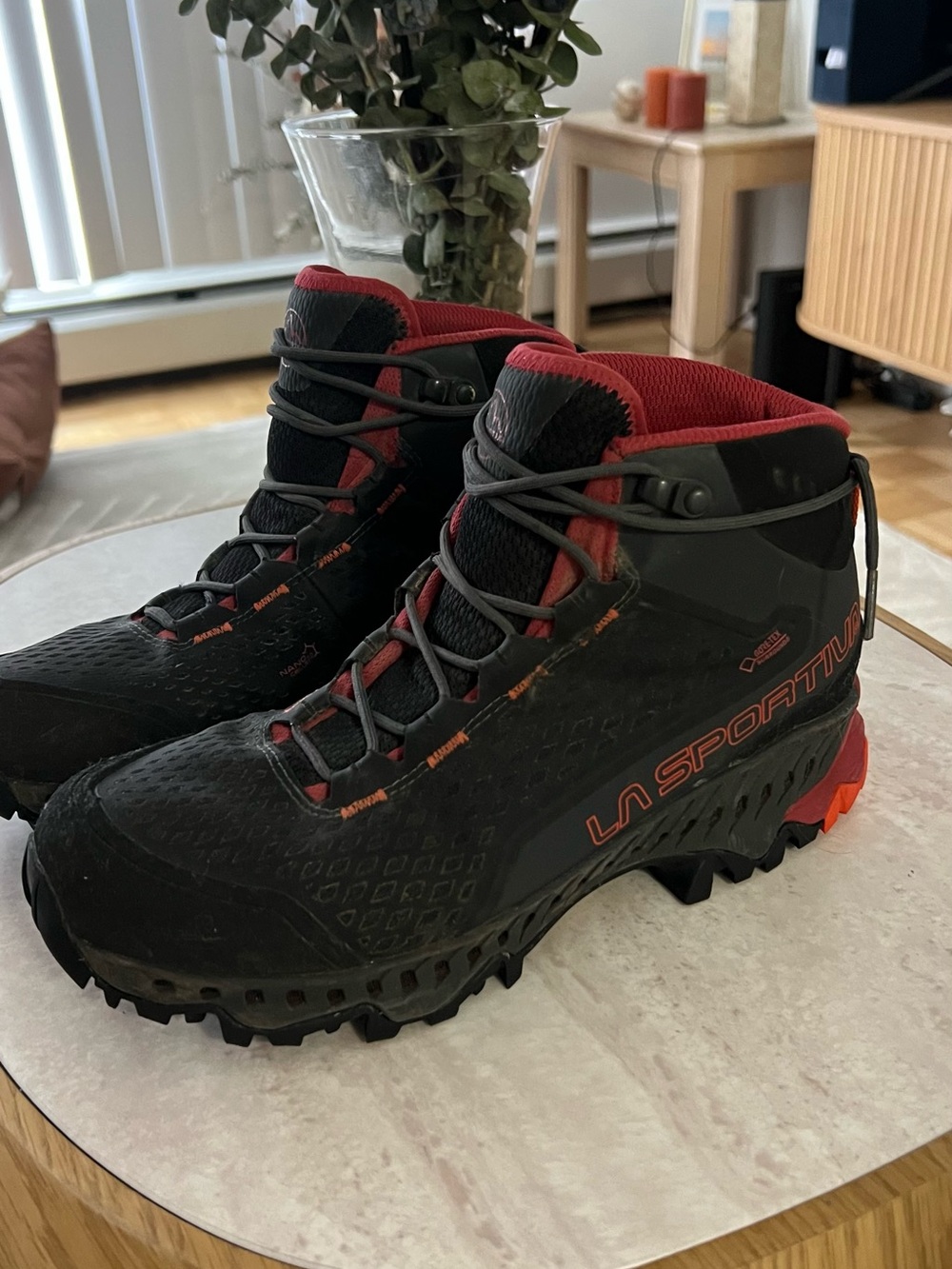 La Sportiva Black and Red Men's Trail Boots